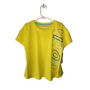 NWT Ideology Girl's Quick Dry Workout Shirt Yellow M